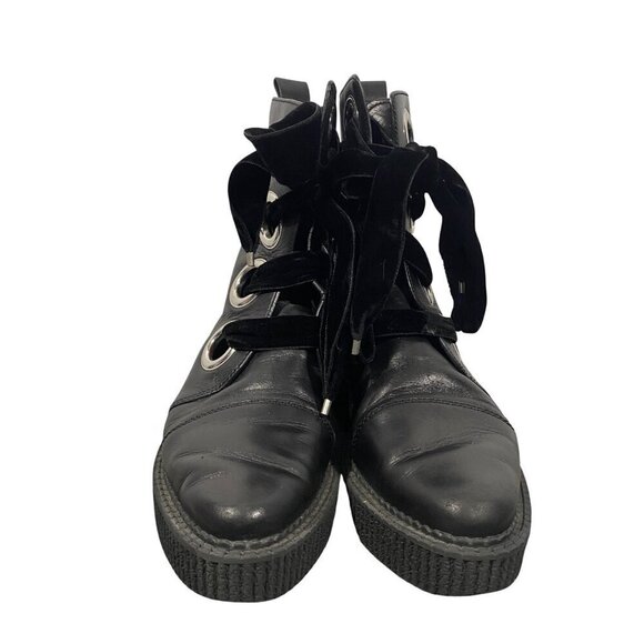Marc by Marc Jacobs Black Leather combat Boots Size 37 designer fairy grunge - Picture 7 of 11